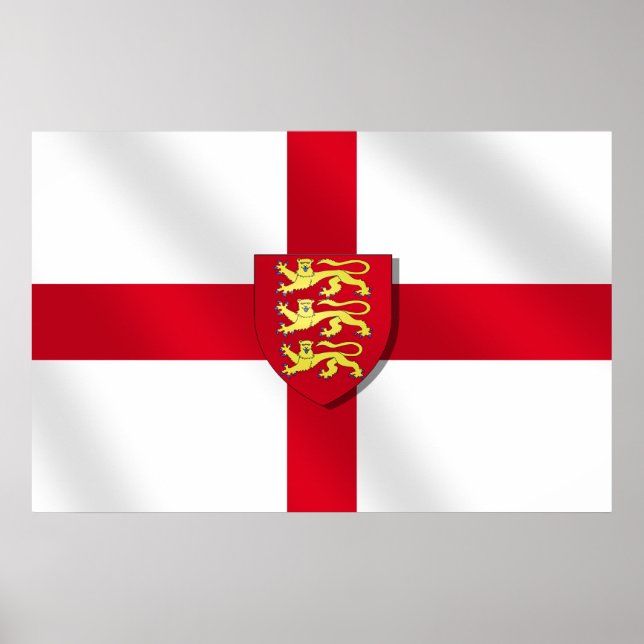 St. George's kor flagga England 3 lejon 2012Poster Poster (Framsidan)