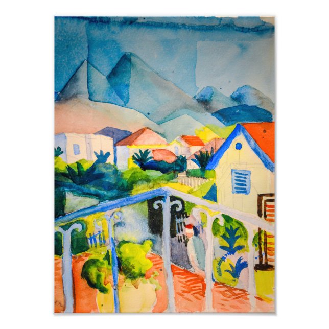 St Germain nära Tunis | Auguste Macke | Fototryck (Framsidan)