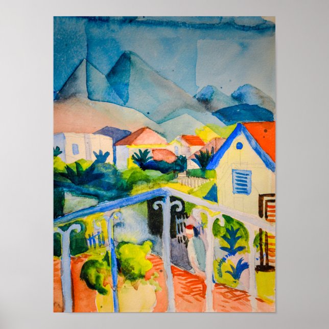 St Germain nära Tunis | Auguste Macke | Poster (Framsidan)