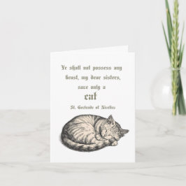 St. Gertrude Of Nivelles Cat Quote Card  Kort