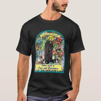 St Gertrude of Nivelles. Patron Saint of Cats och T Shirt