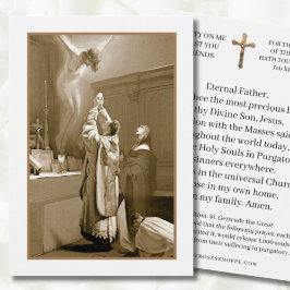 St. Gertrude Priest som erbjuder mosaikvirus Mary  Visitkort