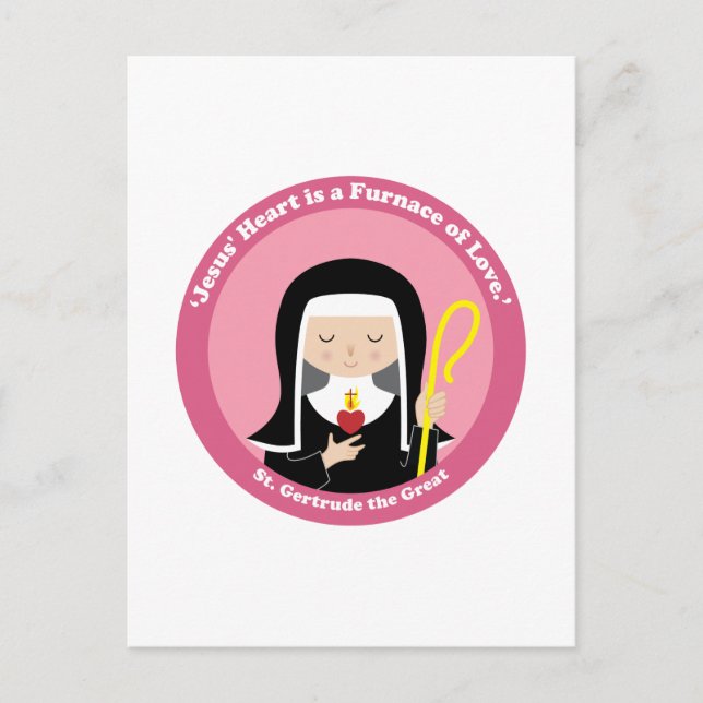 St. Gertrude Underbaren Vykort (Framsida)