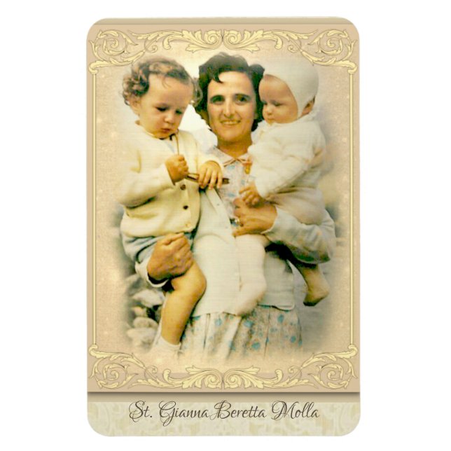 St. Gianna Beretta Molla Catholik Mor Magnet (Vertikal)