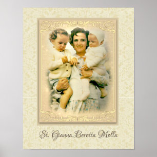 St. Gianna Beretta Molla Catholik Mor Poster