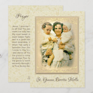 St. Gianna Beretta Molla Catholique Mor Prayer Inbjudningar