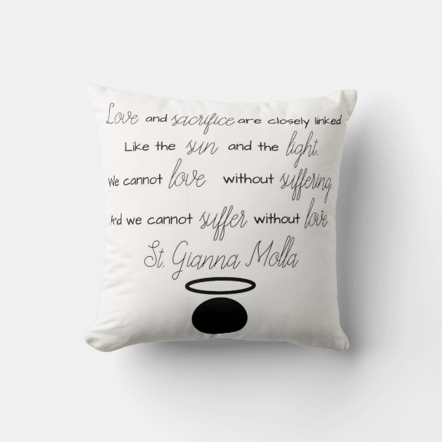St. Gianna Molla Quote Dekorativ kudde (Framsida)