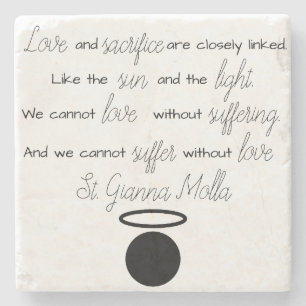 St. Gianna Molla Quote Stone Underlägg