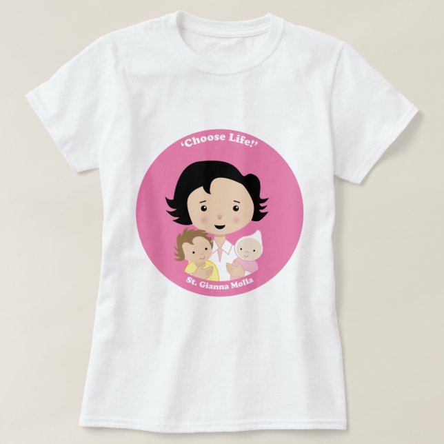 St. Gianna Molla Tee Shirt (Design framsida)
