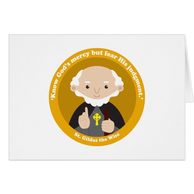 St Gildas the Wise Hälsningskort (Framsidan Horizontal)