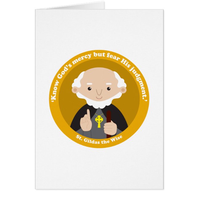 St Gildas the Wise Hälsningskort (Framsidan)