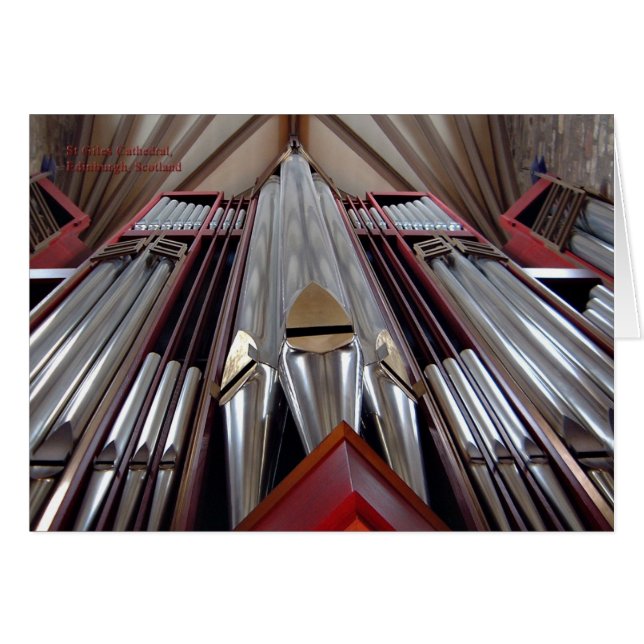 St Giles domkyrkaorgan, Edinburgh Hälsningskort (Framsidan Horizontal)