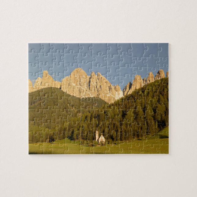 St Giovanni, Val di Funes, Dolomiterna, Italien Pussel (Horisontell)