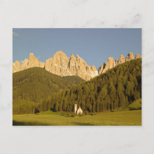 St Giovanni, Val di Funes, Dolomiterna, Italien Vykort