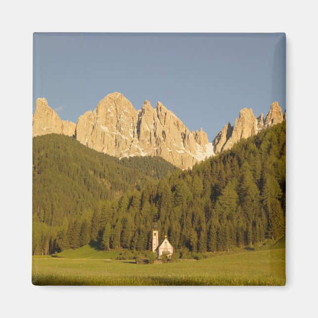 St Giovanni, Val di Funes, Dolomites, Italien Magnet (Framsidan)