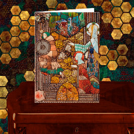 St Gobnait driver bort en boskapstjuv med bin Kort