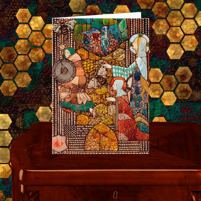 St Gobnait Drives Off a Cattle Raiders with Bees Kort (Skapare uppladdad)