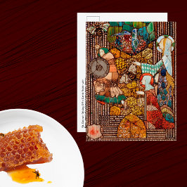 St Gobnait Drives Off Cattle Raiders with Bees Vykort