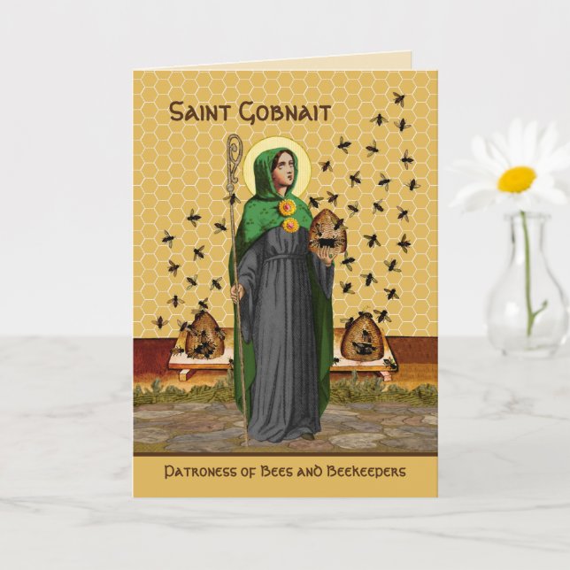 St. Gobnait of Ballyvourney (SAE 003) Hälsning Kort (Liten växt)