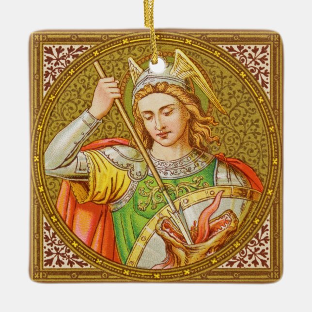 St. Göran (SNV 13) Julgransprydnad Keramik (Framsida)