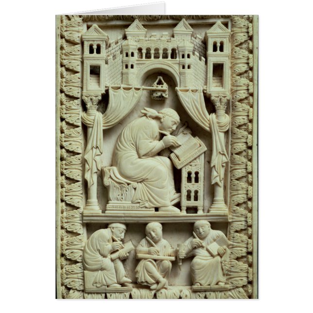 St Gregory handstil med nedanföra scribes Hälsningskort (Framsidan)