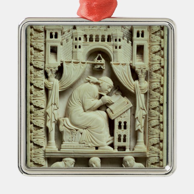 St Gregory handstil med nedanföra scribes Julgransprydnad Metall (Framsidan)