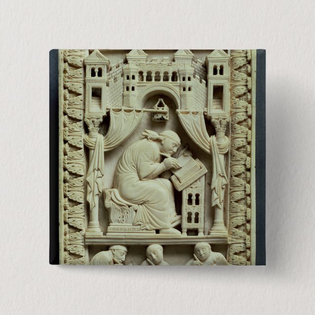 St Gregory handstil med nedanföra scribes Knapp (Framsida)