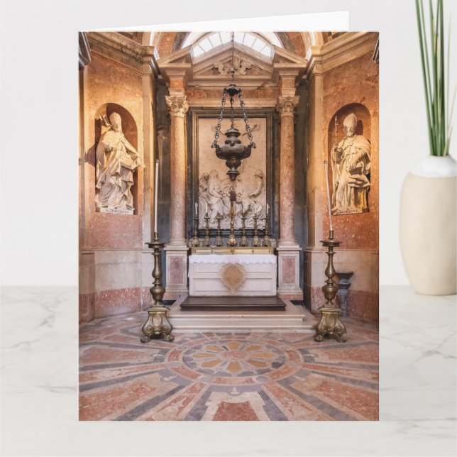 St Gregory och St Ambrose. Italienska barockiska s Tack Kort (Framsida)