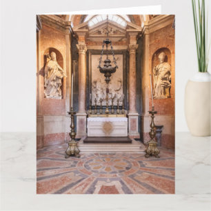 St Gregory och St Ambrose. Italienska barockiska s Tack Kort