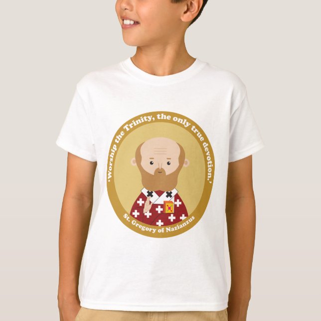 St. Gregory of Nazianzus T Shirt (Framsida)
