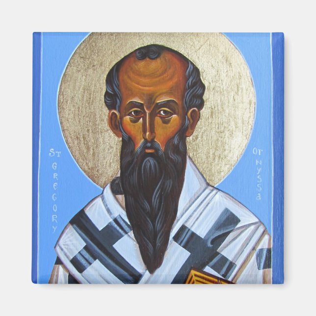 St Gregory of Nyssa Orthodox Icon Magnet (Framsidan)
