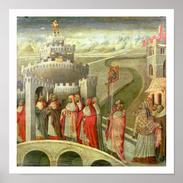 St. Gregory-processen till Castel St. Angelo Poster (Framsidan)