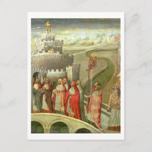 St. Gregory-processen till Castel St. Angelo Vykort