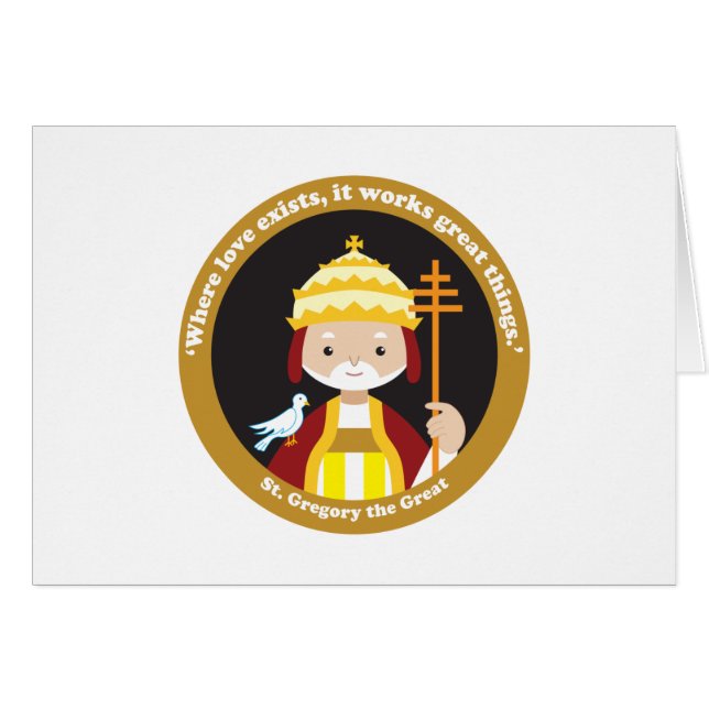 St. Gregory Underbaren Hälsningskort (Framsidan Horizontal)