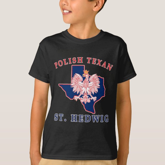 St. Hedwig polska Texan T Shirt (Framsida)