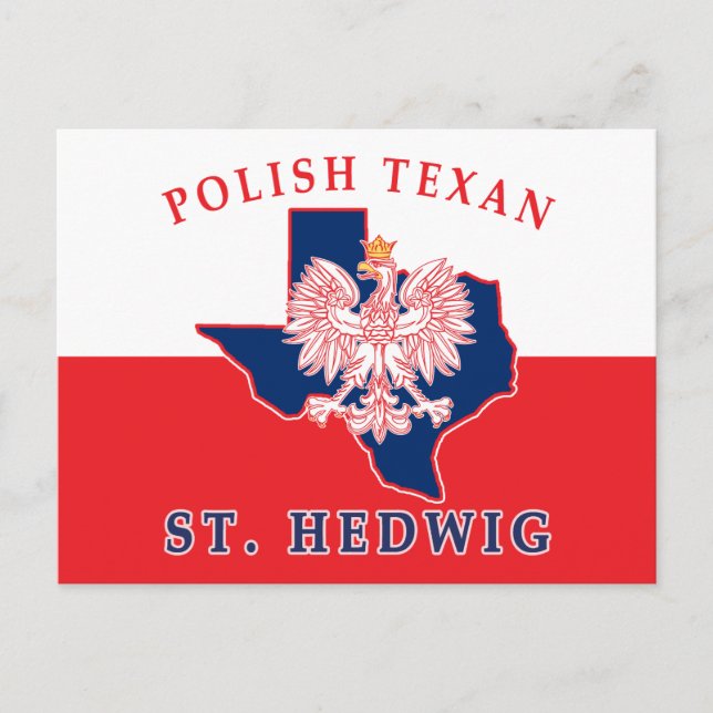 St. Hedwig polska Texan Vykort (Framsida)