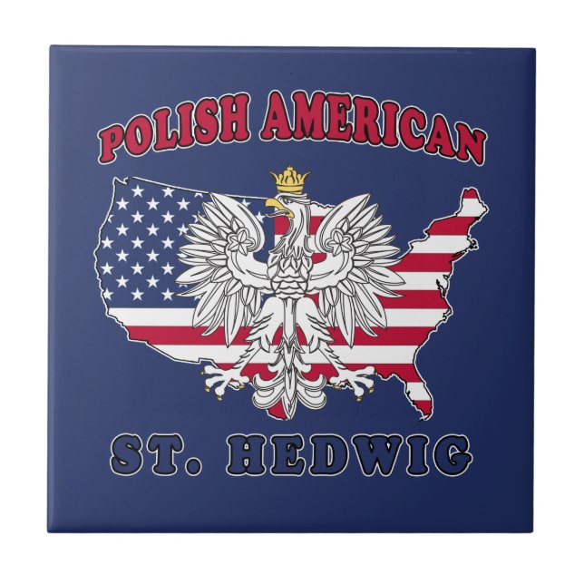 St. Hedwig Texas polsk amerikan Kakelplatta (Framsidan)