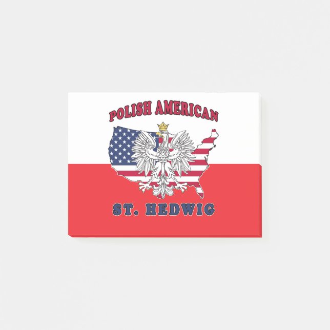 St. Hedwig Texas polsk amerikan Post-it Block (Framsida)