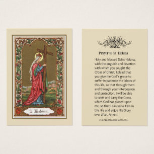 St. Helen Helena Religiösa Catholic Prayer Visitkort