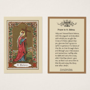 St. Helen Helena Religiösa Catholic Prayer Visitkort