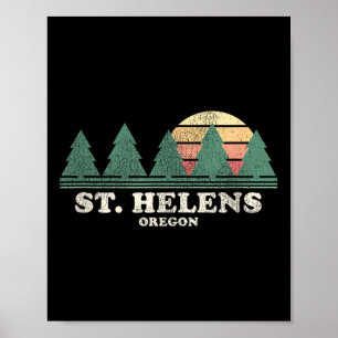 St. Helens Or Vintage Throwback T-shirt Retro 70-t Poster