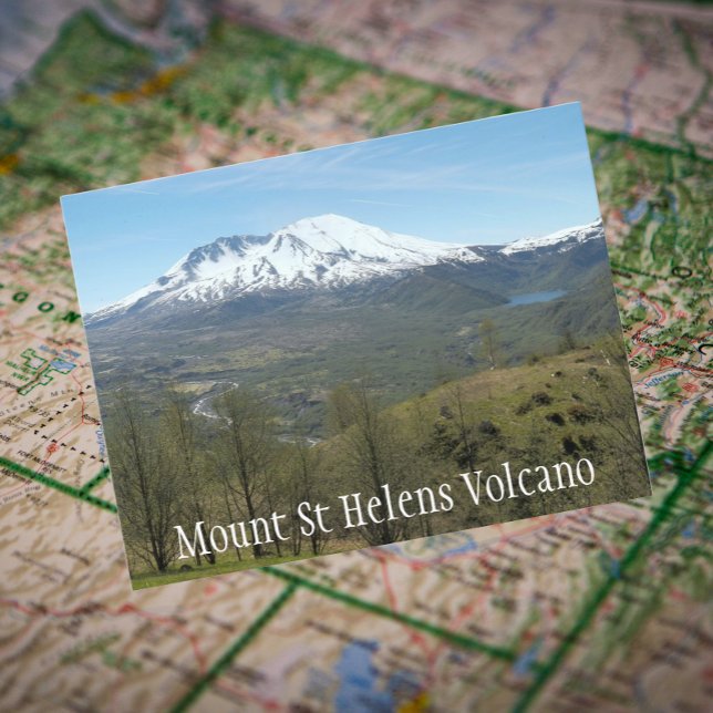 St Helens Volcanic Ligcape Travel Vykort (In Situ Map)