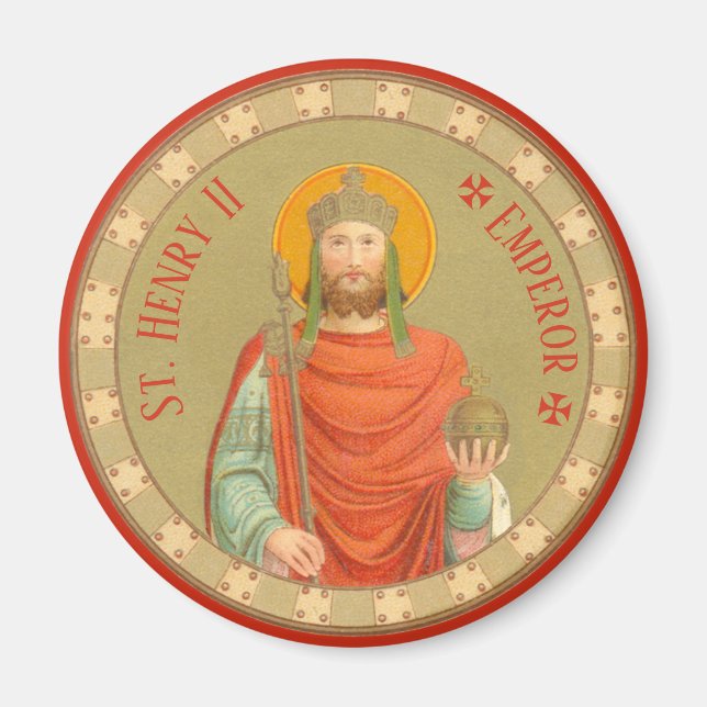 St. Henry II, Emperor (BBS 10) Round Magnet (Framsidan)