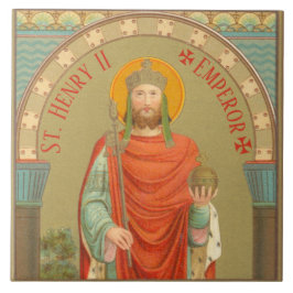 St. Henry II, Emperor (BBS 10; Stil 2) Kakelplatta