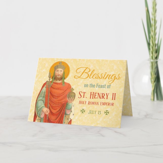 St. Henry II, kejsare (BBS 10) Prayer på festdagen Kort (Framsida)