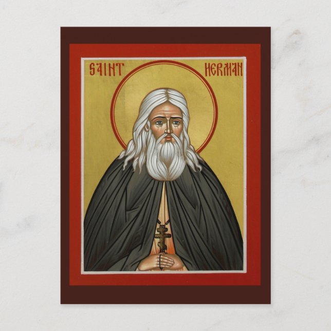 St. Herman of Alaska Prayer Card Vykort (Framsida)