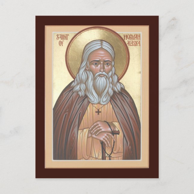St. Herman of Alaska Prayer Card Vykort (Framsida)