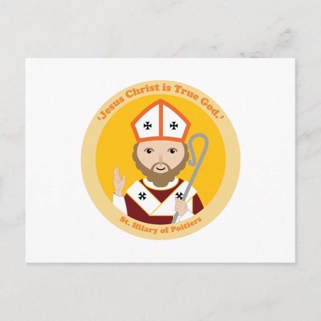 St. Hilary of Poitiers Vykort (Framsida)