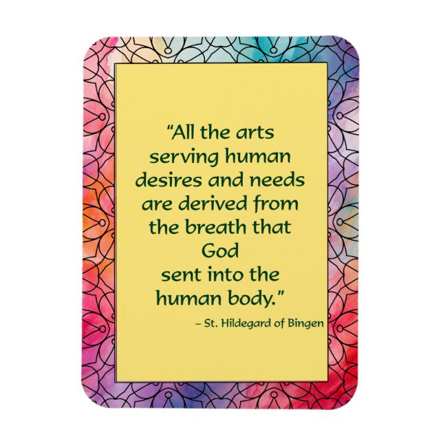 St. Hildegard of Bingen Quote Magnet (Vertikal)