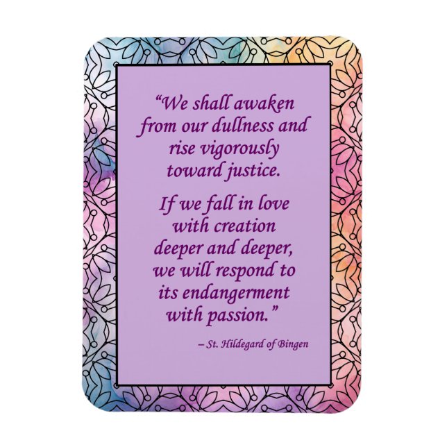 St. Hildegard of Bingen Quote Magnet (Vertikal)